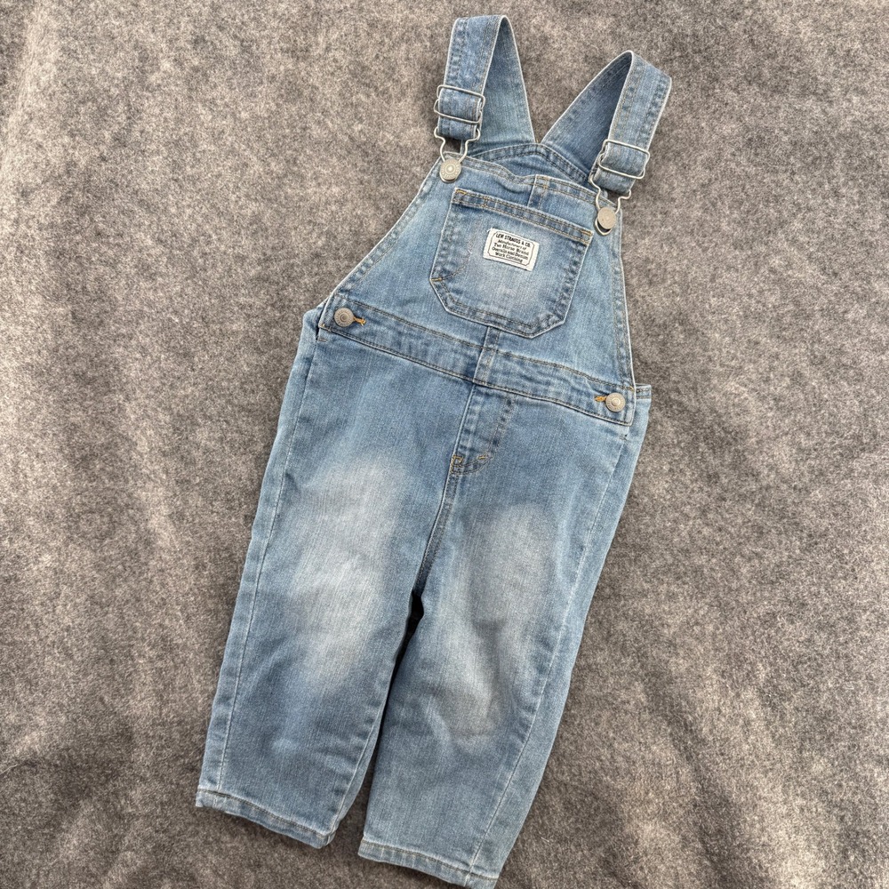 Levi's Denim Overalls‎ Toddler 18M Blue Medium Wash Adjustable Straps